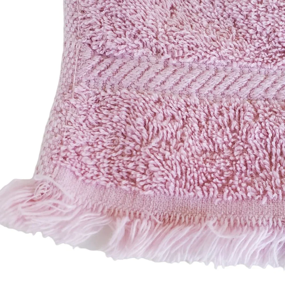 Vintage Fringed Guest Towels Yellow & Pink Sears Cannon Mills 10.25